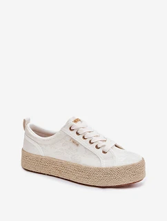 Dámské espadrilles Trampki na platformě Big Star TT274346 Ecru