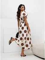 Šaty IR SK LD2575 4.15 bílo-hnědá