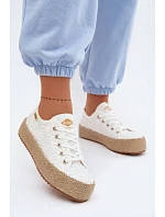 Krajkové tenisky espadrilky LCW-26-31-4326 bílé - Lee Cooper Krajkové tenisky espadrilky LCW-26-31-4326 bílé - Lee Cooper