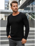 Pánský svetr přes hlavu černý WX1605