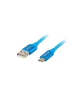 Lanberg Premium Cable CA-USBM-20CU-0018-BL (USB 2.0 - Micro USB typ B ; 1,8 m; barva modrá)