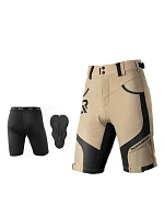Rockbros pánské cyklistické kraťasy 2 v 1, béžové, velikost 4XL