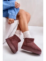 Sněhule Dámské Na Platformě Zateplené Kožíškem Tmavě Hnědé Xamella Sněhule Dámské Na Platformě Zateplené Kožíškem Tmavě Hnědé Xamella