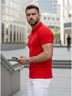 FashionStreet pánská červená polokošile PX0598