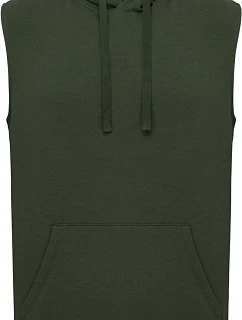 Kariban ProAct PA 393 Unisex mikina s kapucí bez rukávů 20.P393 sporty khaki