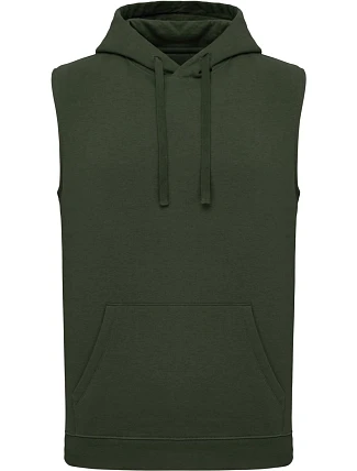 Kariban ProAct PA 393 Unisex mikina s kapucí bez rukávů 20.P393 sporty khaki Kariban ProAct PA 393 Unisex mikina s kapucí bez rukávů 20.P393 sporty khaki