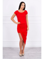 Asymetrické šaty červené