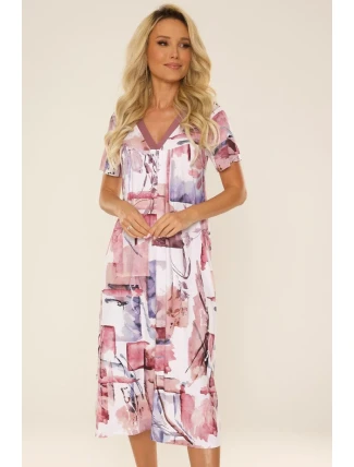 DÁMSKÁ KOŠILE FIALOVÁ 776 VELKÁ