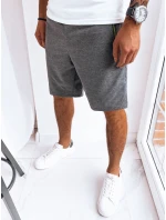 Pánské tmavě šedé teplákové šortky FashionStreet SX2280