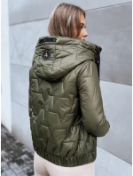 Dámská prošívaná podzimní bunda LOVE YOU zelená FashionStreet TY3836