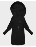 Černá bunda - přehoz přes oblečení typu alpaka s kapucí (19905.1)