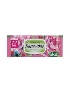 Vlhčené ubrousky Freshmaker vůně růžová 72 ks