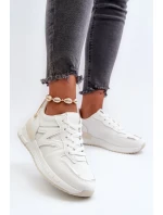 Dámské tenisky vyrobené z eko kůže bílé Kaimans Dámské tenisky vyrobené z eko kůže bílé Kaimans