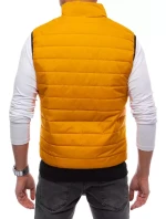 Pánská prošívaná tmavě žlutá vesta FashionStreet TX4018 Pánská prošívaná tmavě žlutá vesta FashionStreet TX4018