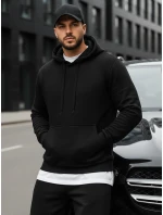 Pánská mikina s kapucí černá BX2028