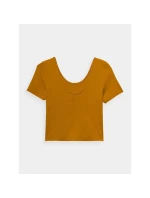 Dámské rychleschnoucí tričko na jógu 4F crop top