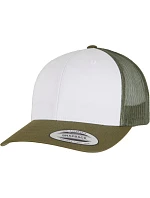 Flexfit 6606CF 6 panelová Trucker kšiltovka 55.06CF moss green/white/olive Flexfit 6606CF 6 panelová Trucker kšiltovka 55.06CF moss green/white/olive