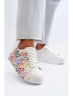 Dámské tenisky se srdíčky Bílé Claral