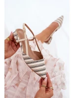 Dámské Baletky S Špičatými Špičkami Na Jemném Podpatku Béžové Abroes