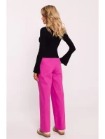 M806 Žebrovaný top s dlouhými rukávy - černý