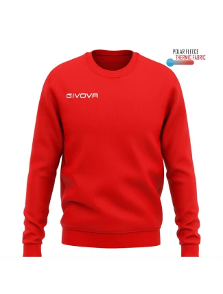 Pánská/chlapecká sportovní mikina GIVOVA Crew Neck červená