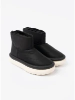 Originální dámské  sněhule černé platforma