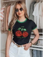 Dámské flitrované tričko ROSAWIS černé FashionStreet RY2846