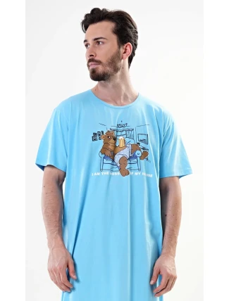 Pánská noční košile s krátkým rukávem Boss Pánská noční košile s krátkým rukávem Boss