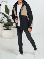 Pánská zimní bunda s kapucí béžová FashionStreet TX5042