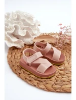 Dětské sandálky Na suchý zip vonící ZAXY LL385002 světle růžové