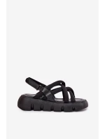 Dámské sandály na platformě se pásky černé Filamira Dámské sandály na platformě se pásky černé Filamira