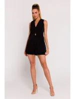 M776 Sako bez rukávů s jedním knoflíkem - černé