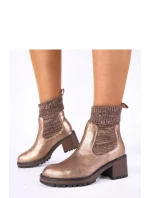 Boty na podpatku M-789 zlaté - Solea