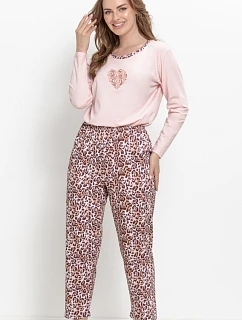 3622 DÁMSKÉ DLOUHÉ PYŽAMO PINKI M–XL