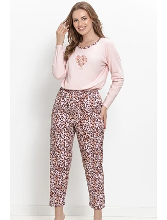 3622 DÁMSKÉ DLOUHÉ PYŽAMO PINKI M–XL 3622 DÁMSKÉ DLOUHÉ PYŽAMO PINKI M–XL