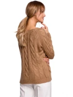 Svetr s výstřihem Bateau M511 šedý - Moe Svetr s výstřihem Bateau M511 šedý - Moe