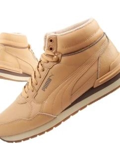 Puma ST Runner v4 Mid sportovní obuv pánské kotníkové tenisky hnědé barvy