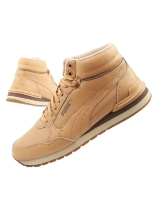 Puma ST Runner v4 Mid sportovní obuv pánské kotníkové tenisky hnědé barvy