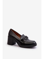 Dámské lodičky na podpatku s ozdobou černé Nedarea Dámské lodičky na podpatku s ozdobou černé Nedarea