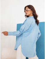 Dámské oversize tričko AISMEE modré FashionStreet DY0423