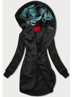 Dlouhá černá dámská mikina (AMG-855B) Dlouhá černá dámská mikina (AMG-855B)