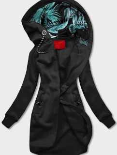 Dlouhá černá dámská mikina (AMG-855B)