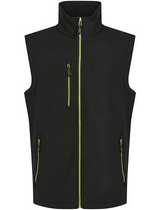 Regatta TRA 915 2-vrstvá softshellová vesta "Navigate" 36.A915 black/lime green