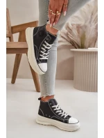 Zateplené Dámské Tenisky Na Platformě Eko Kůže Big Star OO274068 Růžové