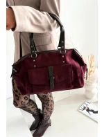 Kabelka Z Eko Zamszu Bordová Gressa