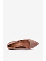 Eko semišové lodičky Sergio Leone 1339 světle hnědé