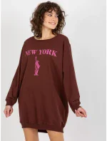 Mikina VI BL 3212.15X hnědá a růžová