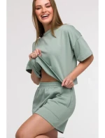B295 Šortky s kapsami - mátové B295 Šortky s kapsami - mátové