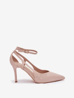 Dámské lakované lodičky z eko kůže - béžové Fionnel