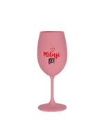 MILUJI TĚ! (SRDÍČKO) - růžová sklenice na víno 350 ml MILUJI TĚ! (SRDÍČKO) - růžová sklenice na víno 350 ml